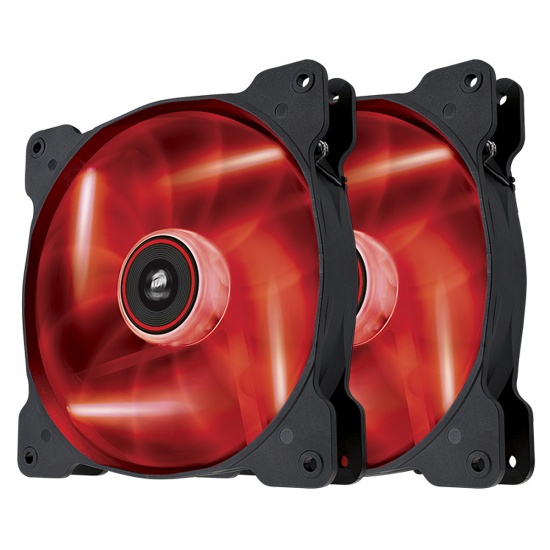 Corsair SP140 Air Series LED 140mm Computer Case Fans - Dual Pack - Red Image