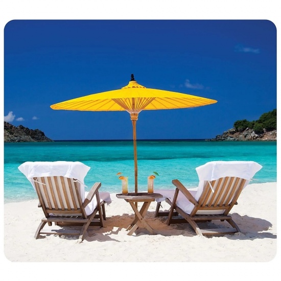 Fellowes Recycled Mouse Pad - Caribbean Beach Image