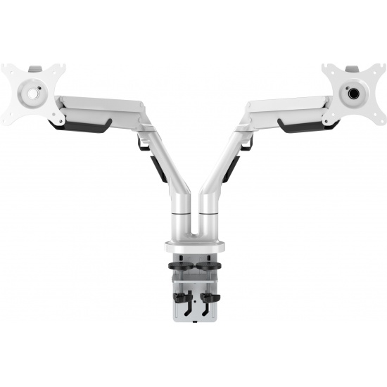 Vision Flat-Panel Dual Desk Arm Mount - Up to 34-inch - White Image