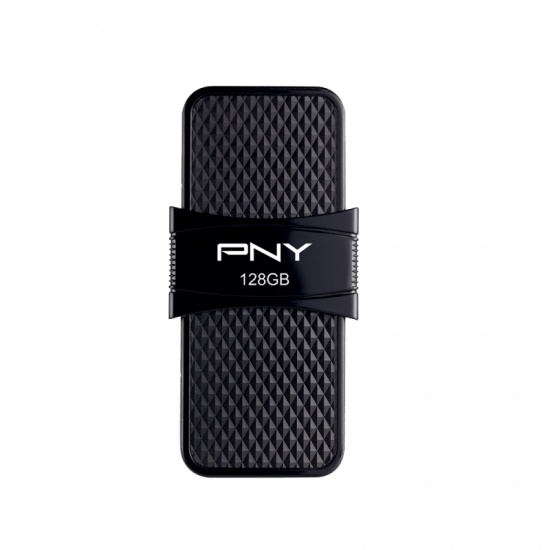 128GB PNY Duo Link OTG USB 3.1 Type-A Flash Drive - Black Image