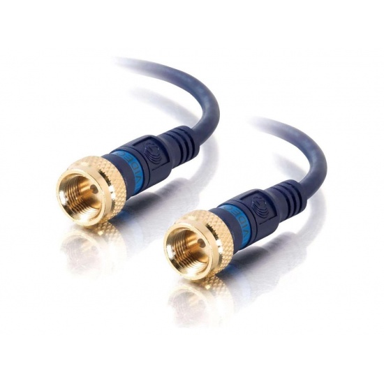 C2G 12ft 75-Ohm Velocity Mini-Coax F-Type Coaxial Cable Image