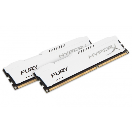 16GB Kingston HyperX Fury DDR3 1600MHz CL10 Dual Channel Kit (2x 8GB) - White Image
