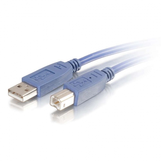 C2G 6.6ft USB 2.0-A to USB-B Cable - Purple Image