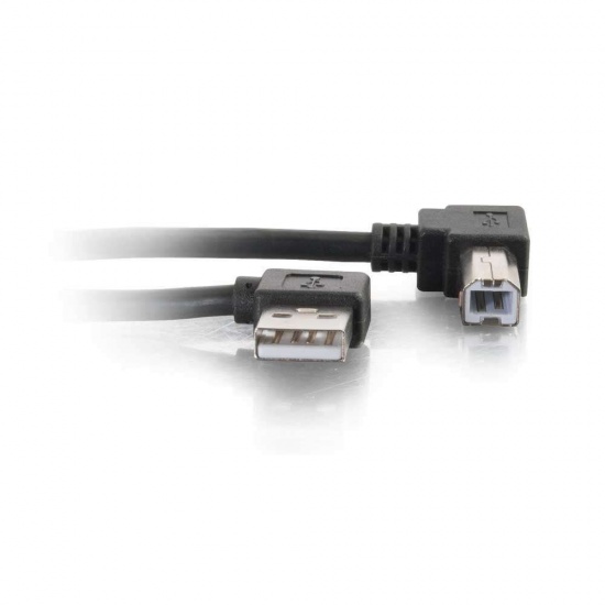 C2G 3.3ft USB 2.0-A to USB-B Angled Cable Image