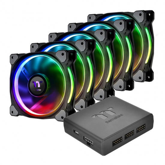 Thermaltake Riing Plus 14 RGB 140mm Computer Case Fans - 5 Pack Image