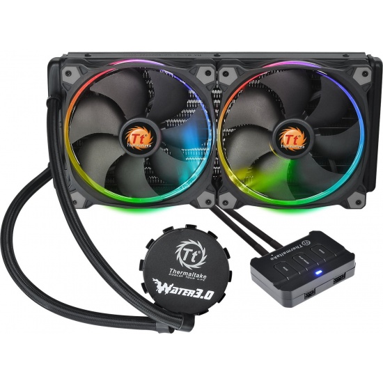 Thermaltake Water 3.0 Riing 280 RGB 140mm Dual Fan Liquid CPU Cooler Image