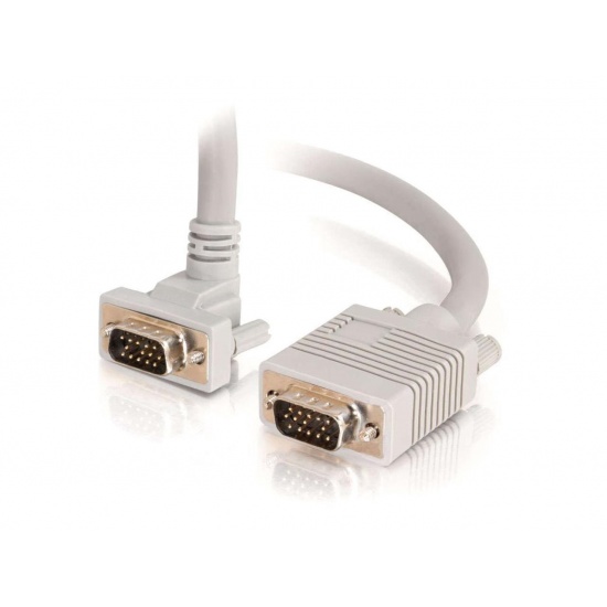 C2G 3ft Premium Shielded 90° Downward Angled VGA Cable Image