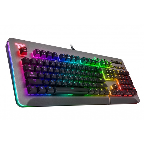 Thermaltake Level 20 RGB Wired Titanium Gaming Keyboard - US English Layout - Cherry MX Speed Silver Image