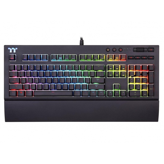 Thermaltake Premium X1 RGB Wired Gaming Keyboard w/Magnetic Wrist Rest - US English Layout - Cherry MX Blue Image