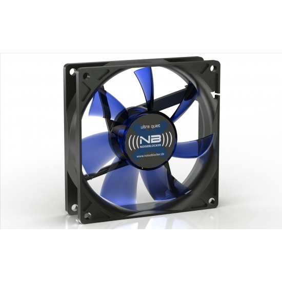 Noiseblocker Black Silent XE-2 92mm Computer Case Fan - Blue Image