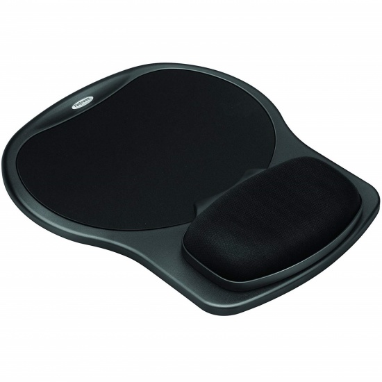 Fellowes Easy Glide Gel Mouse Pad w/Wrist Rest - Black Image