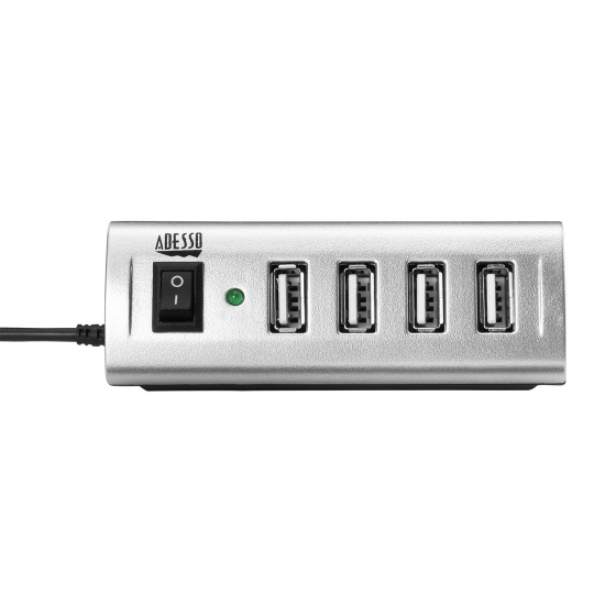 Adesso 4-Port USB 2.0 Hub - Silver Image
