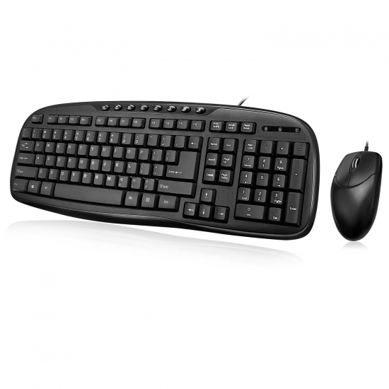 Adesso Easy Touch USB Wired Optical Mouse and Keyboard Combo - US English Layout Image