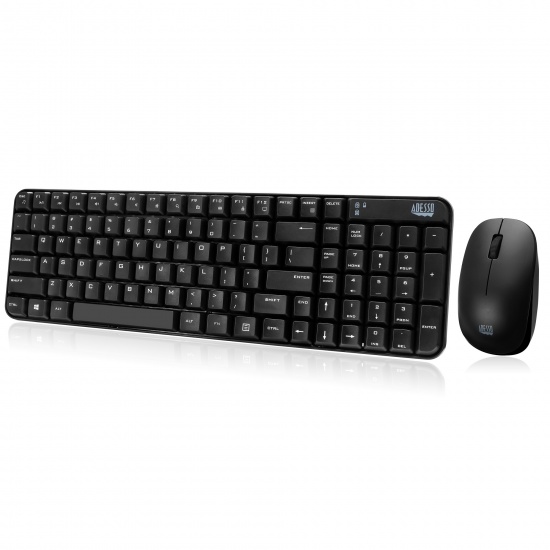 Adesso Wireless Optical Spill Resistant Mouse and Keyboard Combo - US English Layout Image