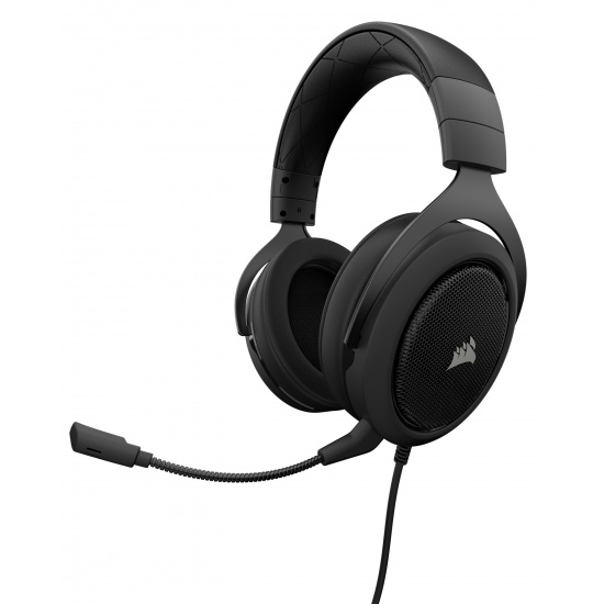 Corsair HS50 Wired Stereo Gaming Headset w/Microphone - Carbon - 6 ft Image