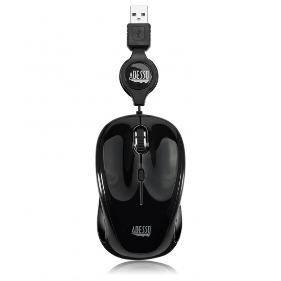 Adesso iMouse S8B LED Optical Wired USB Retractable Mini Mouse Image