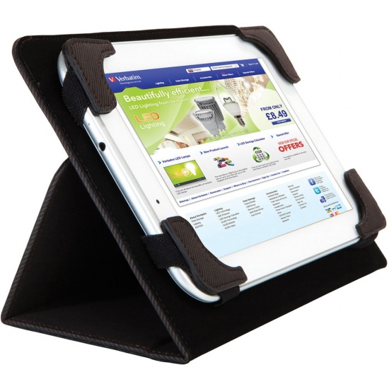 Verbatim Universal Folio Fold-able Tablet Sleeve - 8 in Image