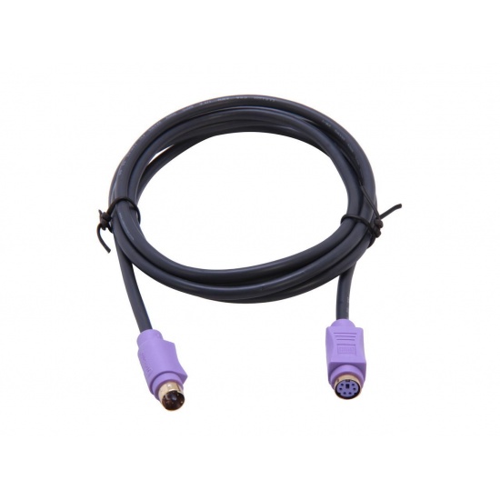 C2G 6ft Ultima PS/2 Keyboard Extension Cable - Black & Purple Image