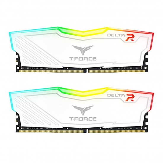 32GB Team Group T-Force Delta RGB DDR4 3200MHz CL16 Dual Channel Kit (2x 16GB) - White Image