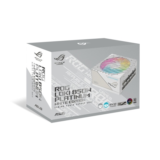 ASUS ROG LOKI SFX-L PSU RGB 120mm Power Supply - Platinum - White Image