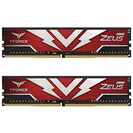 64GB TeamGroup T-Force Zeus DDR4 3000MHz CL16 Dual Channel Kit (2x 32GB) - Red Image