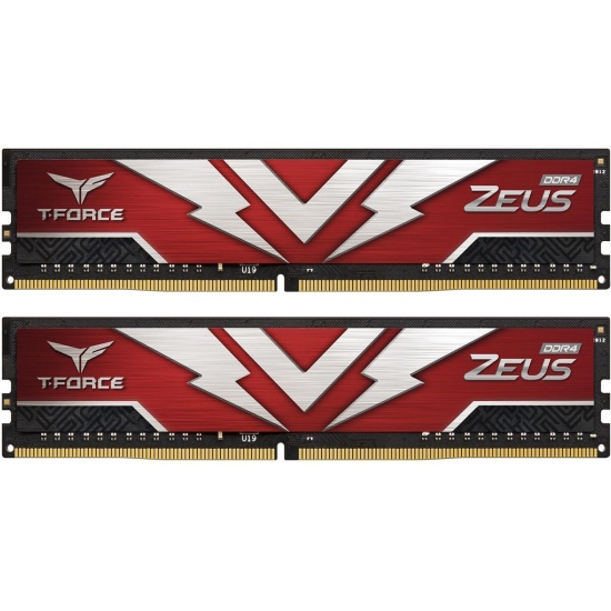 64GB TeamGroup T-Force Zeus DDR4 3200MHz CL16 Dual Channel Kit (2x 32GB) - Red Image