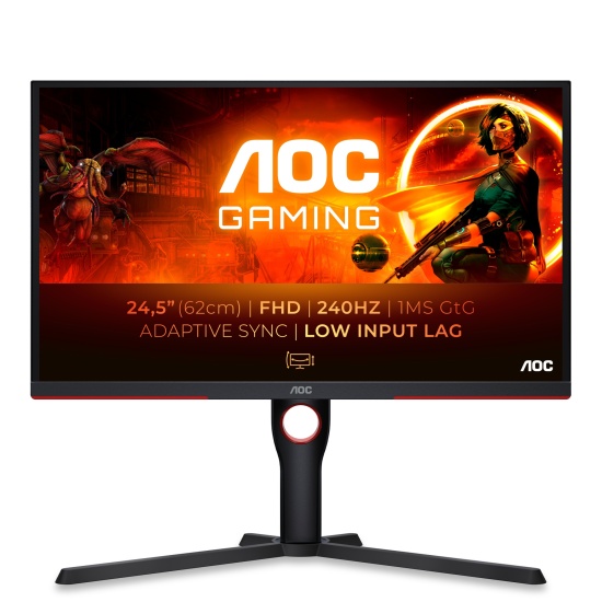 AOC FHD VA 1920 x 1080 pixels Frameless Gaming Monitor - 24.5in Image
