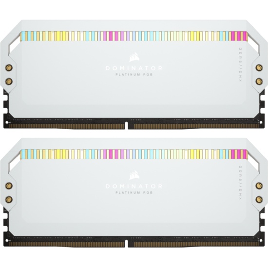 32GB Corsair Dominator Platinum RGB DDR5 5200MHz CL40 Dual Channel Kit (2x 16GB) - White Image