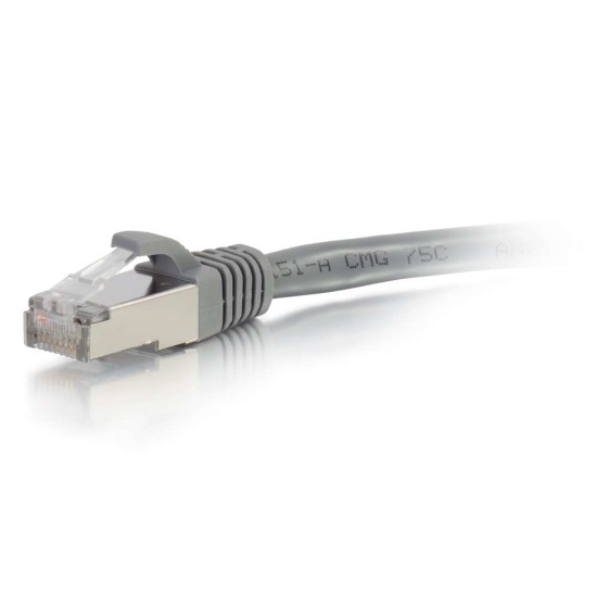 C2G Shielded Snagless Cat6 Ethernet Network Cable - Gray - 7ft  Image