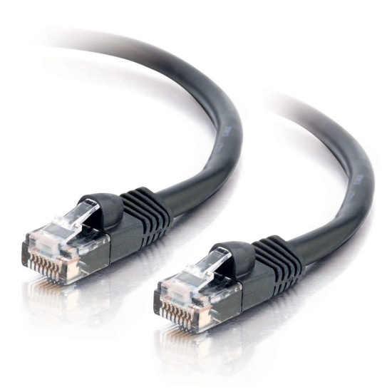 C2G Unshielded Snagless Cat5e Ethernet Network Cable - Black - 25ft  Image
