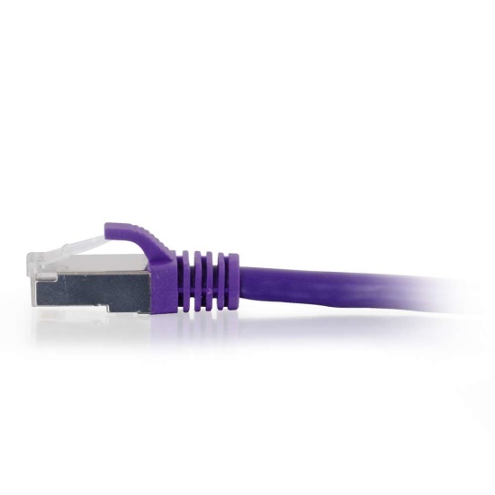 C2G Shielded Snagless Cat6 Ethernet Network Cable - Purple - 10ft  Image