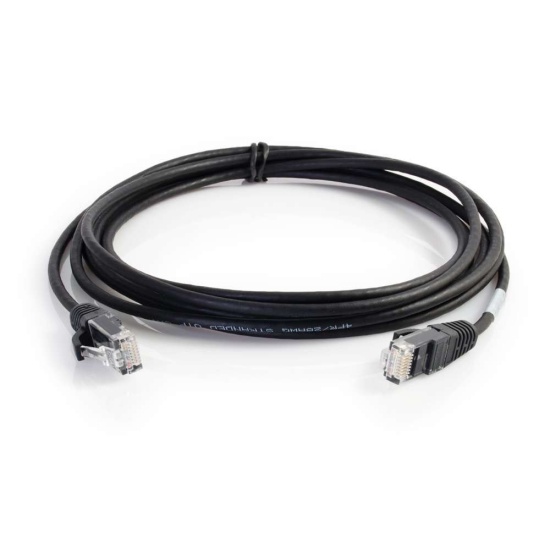 C2G Unshielded Snagless Slim Cat6 Ethernet Network Patch Cable - Black - 1.5ft  Image