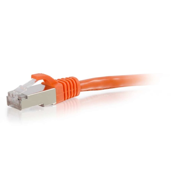 C2G Shielded Snagless Cat6 Ethernet Network Patch Cable - Orange - 8ft  Image