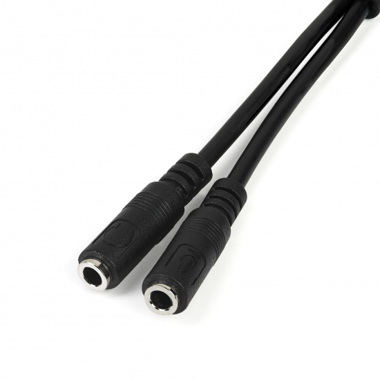 StarTech Separate headphone / microphone plugs - 3.5mm 4 position to 2x 3 position 3.5mm M/F  Headset adapter Image