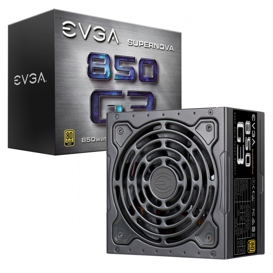 EVGA SuperNOVA 850 G3 unit 850 W 24-pin ATX Black Power Supply Image EVGA SuperNOVA 850 G3 unit 850 W 24-pin ATX Black Power Supply Image