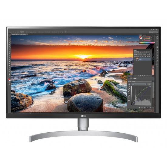 LG 27UL850-W 27 inch 4K Ultra HD LED Silver Computer Monitor Image