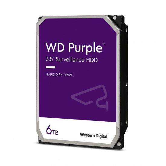 6TB Western Digital Purple 3.5-inch 5640RPM 128MB Cache SATA III Surveillance Internal Hard Drive Image