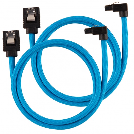 Corsair Premium Sleeved SATA Blue Cables Image
