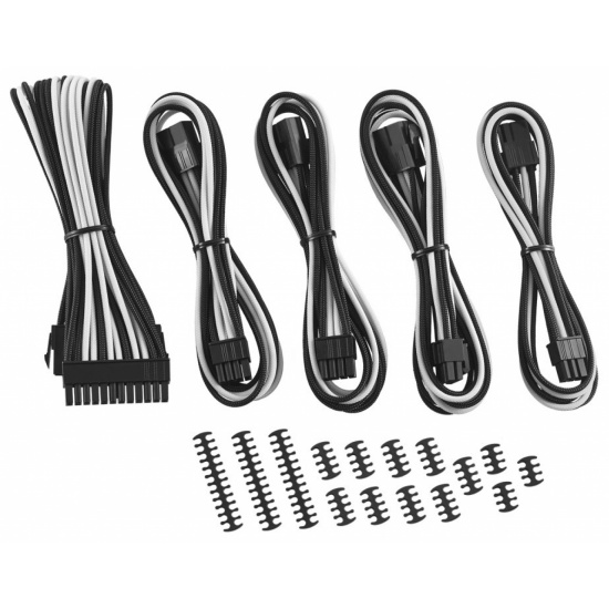 CableMod Classic ModMesh Cable Extension Kit - 8+6 Series-Black and White Image