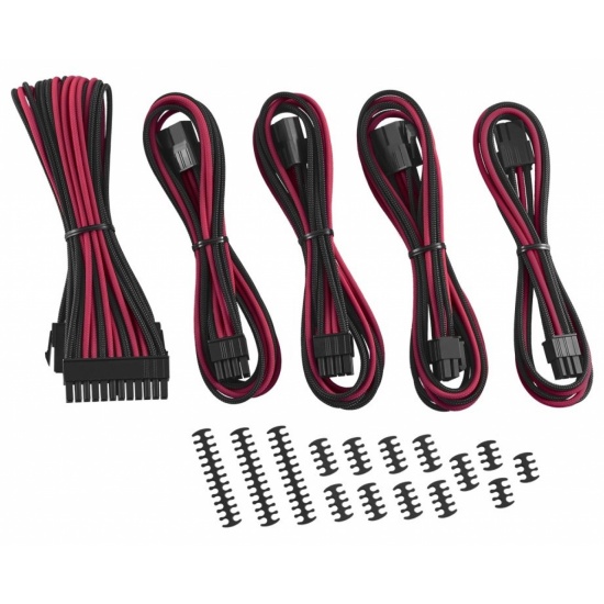Black/RED CableMod PRO ModMesh Cable Extension Kit