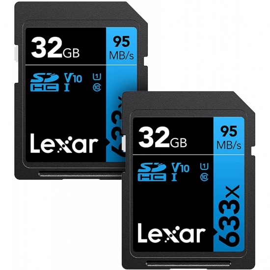 SDHC UHS-I Cards Lexar Professional 633X 32GB 2-Pack 