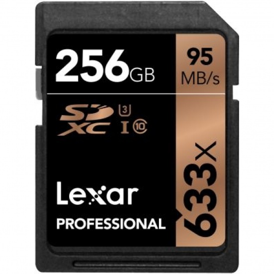 256GB Lexar Professional 633x UHS-I SDXC Memory Card Image