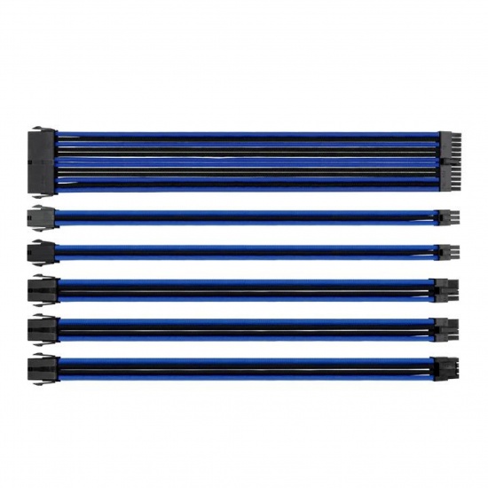 Thermaltake TtMod Sleeve Cable Blue Black Internal Power Cables Image