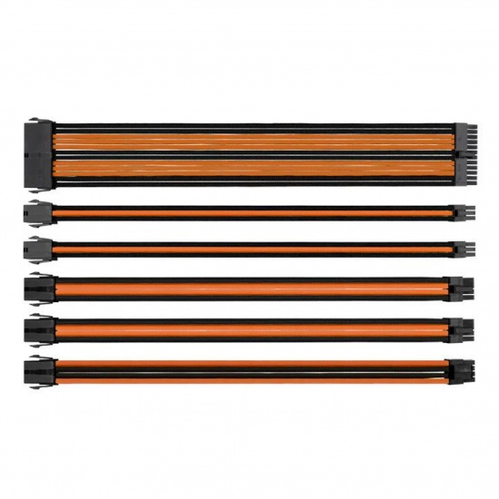 Thermaltake TtMod Sleeve Cable Orange Black Internal Power Cables Image