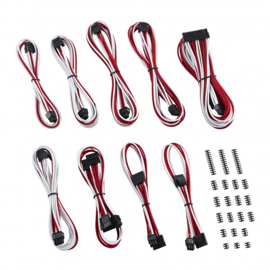 CableMod Classic ModMesh RT-Series Cable Kit for ASUS ROG / Seasonic - Red, White Image
