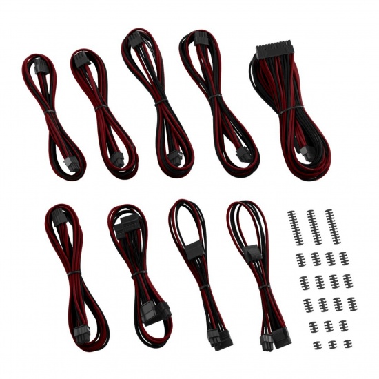 CableMod Classic ModMesh RT-Series Cable Kit for ASUS ROG / Seasonic - Red, Black Image