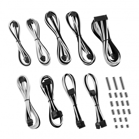 CableMod Classic ModMesh C-Series Cable Kit for Corsair RM, AXi / HXi - Black, White Image