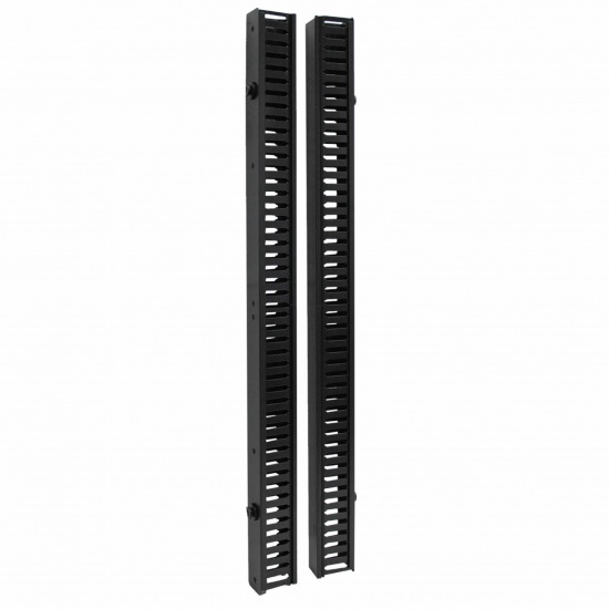 Tripp Lite SmartRack 6ft. Vertical Cable Manager - Double finger duct with cover & toolless mounting Image