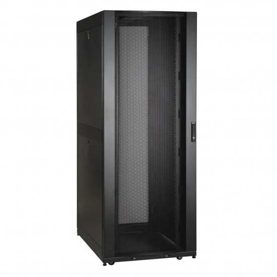 Tripp Lite 42U SmartRack Wide Standard-Depth Rack Enclosure Cabinet with doors, side panels & shock pallet packaging Image