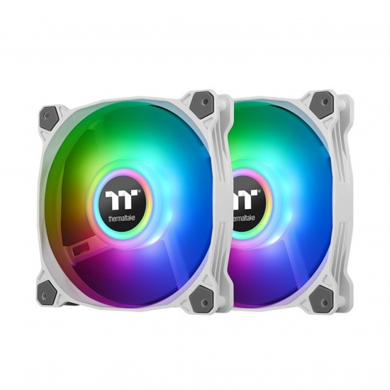 Thermaltake Pure Duo 14 ARGB Sync Radiator (2-pack) 140mm Computer Case Fan - White Image